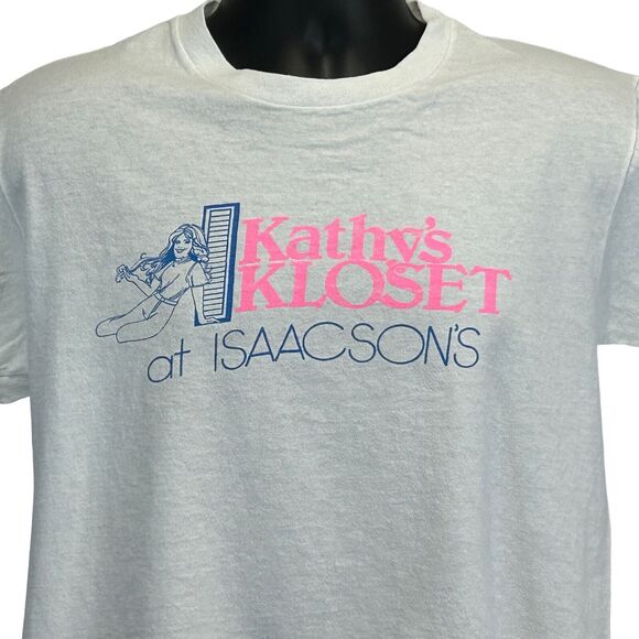 Vintage Kathys Kloset at Isaacsons T Shirt Mens Large Mall Fashion 90s USA White